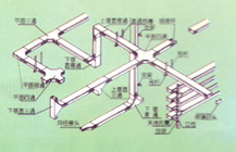 槽(cáo)式電纜(lǎn)橋架空間布置示(shì)意圖